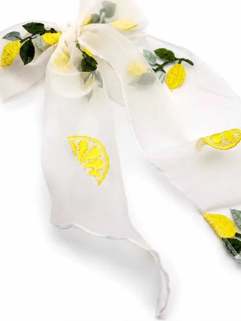 Oversized Lemon Organza Hair Bow Sheer Cottagecore Coquette Aesthetic a new day